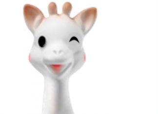 Sophie la girafe has lost her spots!