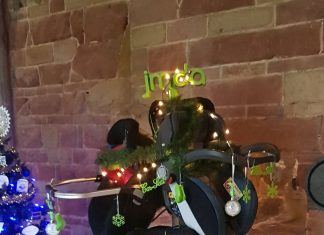 Recycled Child Car Seat Christmas Tree Created by JMDA