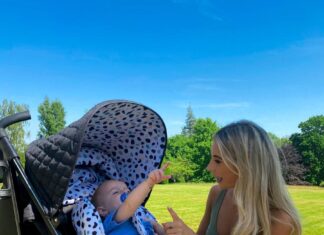 Dani Dyer gives new My Babiie & Save the Children range a spin